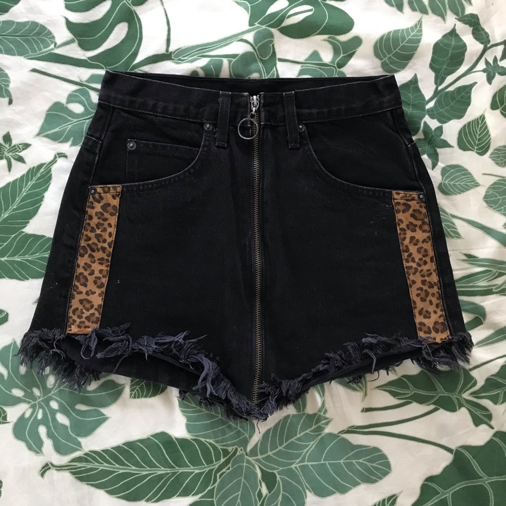 LF Carmar Denim Beatrice Cheetah Skirt